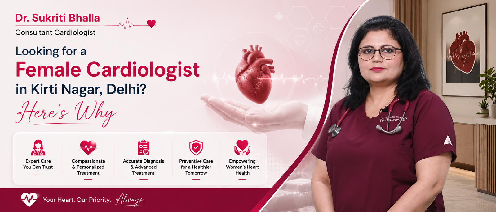 Female Cardiologist in Kirti Nagar, Delhi